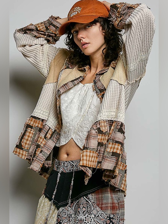 POL Jackets & Blazers - POL “Sundance Plaid” Oversized Shacket Jacket Boho Western Fall Layering | Coco